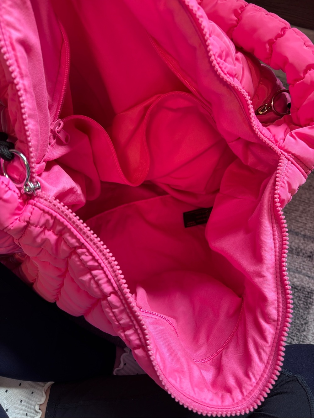 FP Movement by Free People Hot Pink Quilted Puffer Shoulder Hobo - Picture 3 of 3
